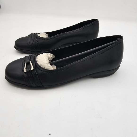 NIB Walking Cradle Flynn Black Leather Slip On Ballet Flats Shoes Size 5 - Picture 13 of 13